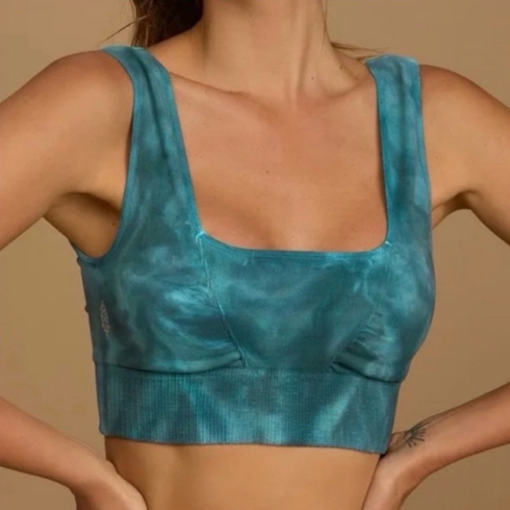 Free People Movement Good Karma Tie Dye Square Neck Sports Bra XS/S